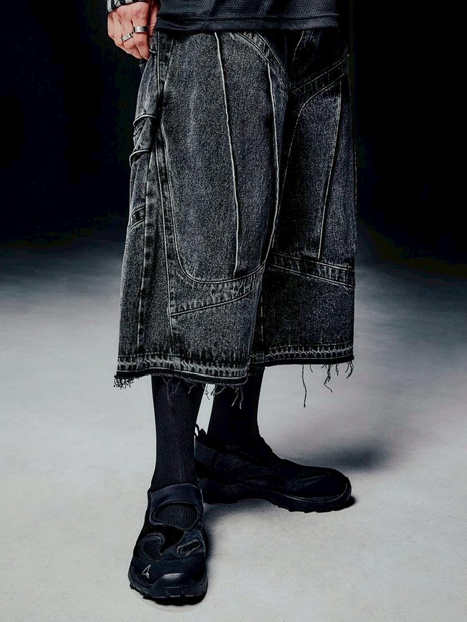 NOMANUAL】SHIELD DENIM BERMUDA PANTS | OUR BRAND,NOMANUAL