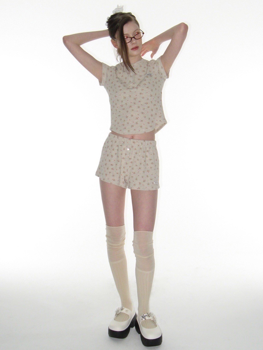 ★CRANK★BUTTON FLOWER SHORTS_OATMEAL★正規品/韓国直送料込 CRANK】BUTTON FLOWER SHORTS | OUR BRAND,CRANK | PRESSING WEB