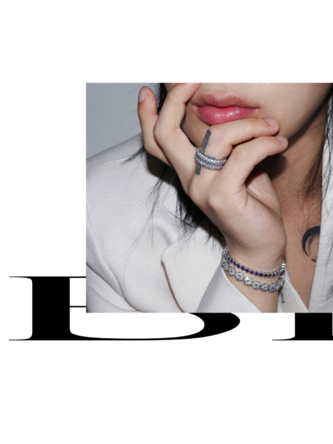 指輪・リング BLACKPURPLE Lilly piece ring 4BTR035 BLACKPURPLE Lilly piece ring 4BTR035 (BLACKPURPLE/指輪