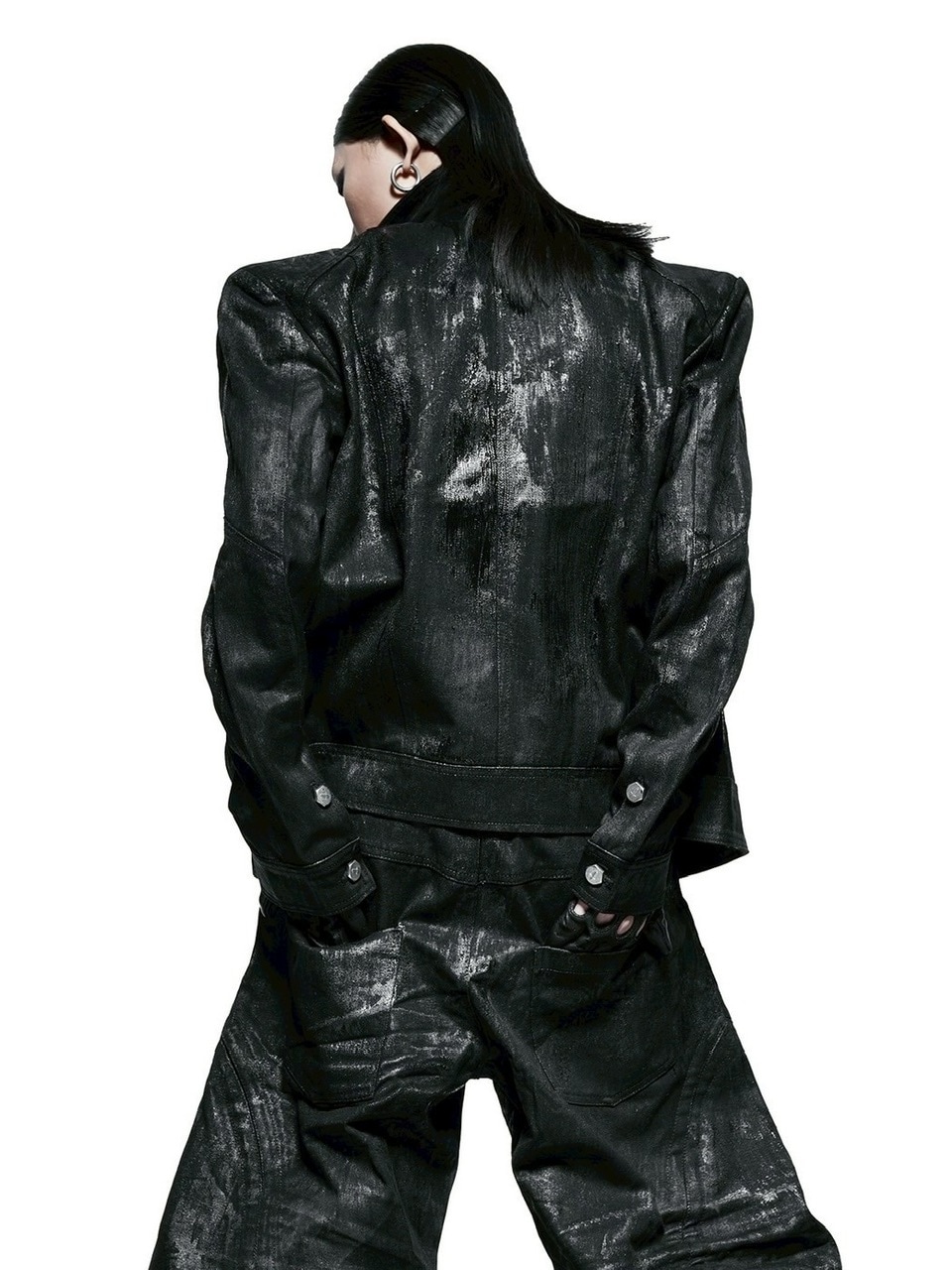 RICH】Black Waxed Denim Jacket | OUR BRAND,RICH | PRESSING WEB SHOP