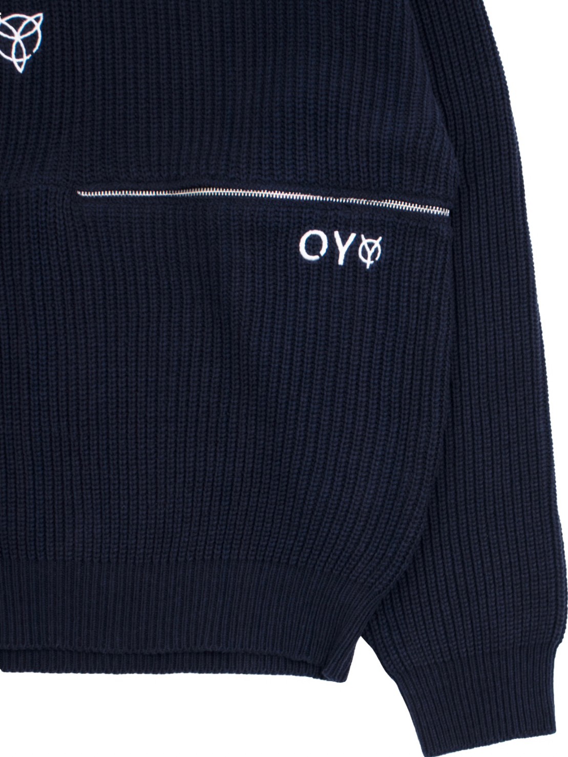 OY】SIDE ZIPPER POLA LOGO KNIT | OUR BRAND,OY | PRESSING WEB SHOP