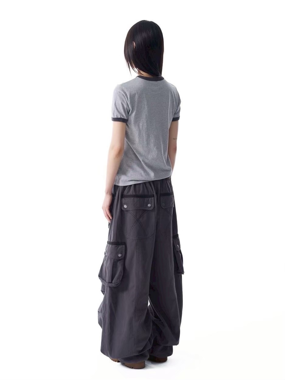 パンツ AAKAM Knee Pin-tuck Contrast Cargo 2 AAKAM】Knee Pin-tuck Contrast Cargo Pants | OUR BRAND,AAKAM