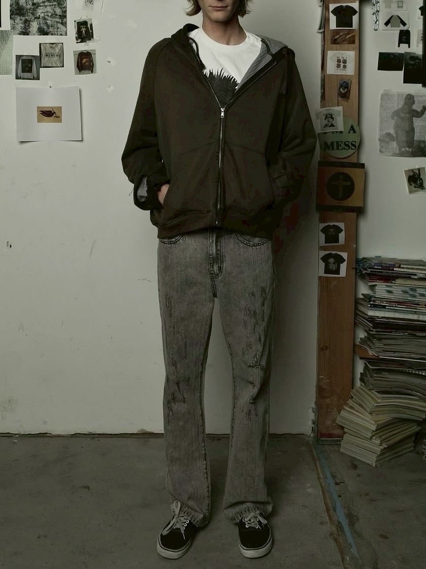 BASKETCASE】HENCH, thermal lined zip-up hoodie /【バスケットケース