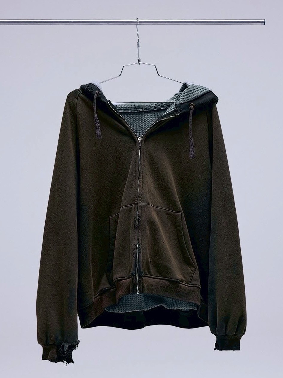 BASKETCASE】HENCH, thermal lined zip-up hoodie /【バスケットケース