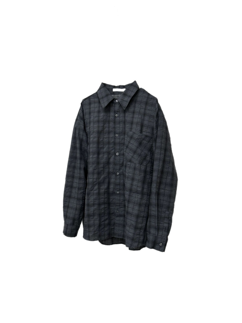 大阪店WEB限定受注制【Chikashitsu +】linen check shirt (3color