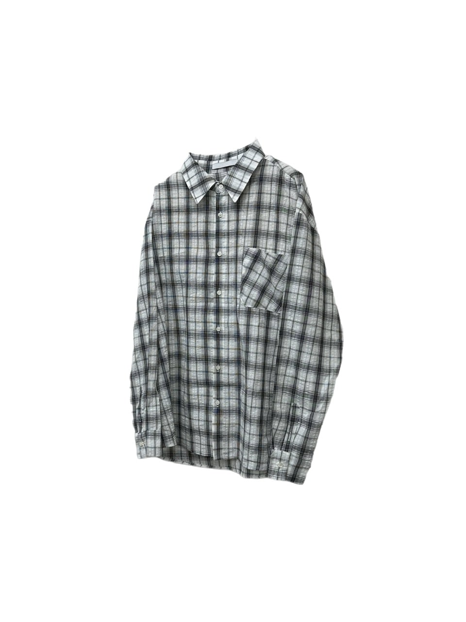 大阪店WEB限定受注制【Chikashitsu +】linen check shirt (3color