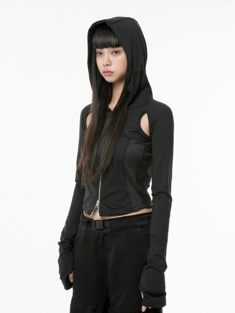 FLAREUP】19.Division Cut-out Hooded Zip-up | OUR BRAND,FLAREUP
