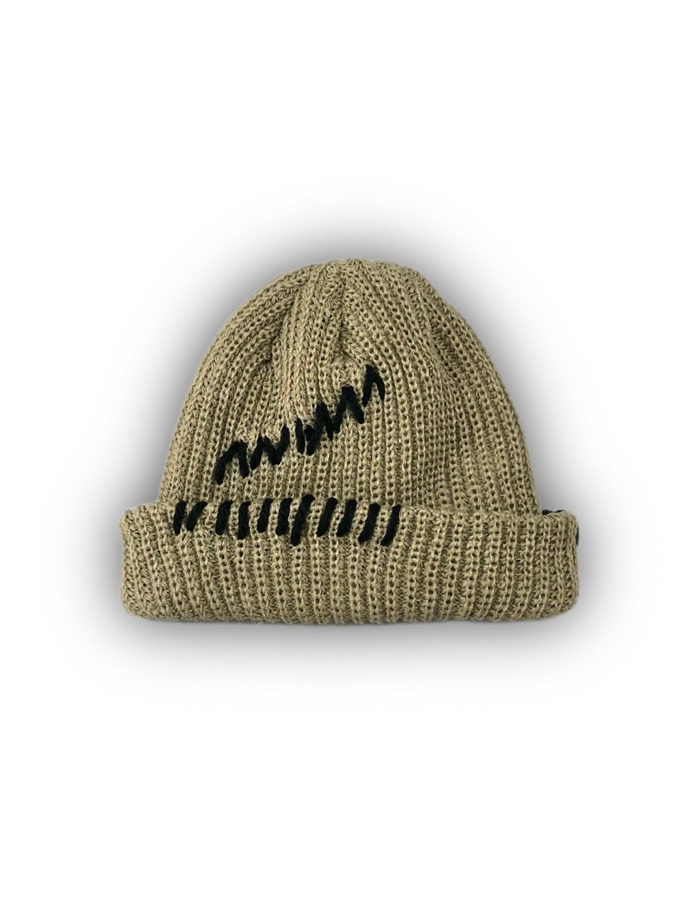 happy99 beanie ビーニー ☆IVE レイ 着用！！【HAPPY99】Knit Visor - Grey/Blue | もごつ