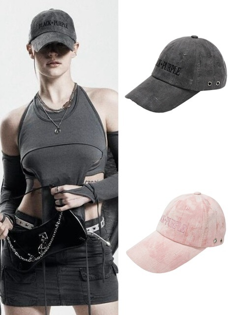 BLACK PURPLE】Vortex side eyelet cap | OUR BRAND,BLACK
