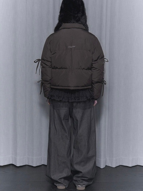 【FANCYCLUB】RIBBON COLLAR SHORT PUFFER / 追跡付 FANCY CLUB] RIBBON COLLAR SHORT PUFFER /追跡付 (FANCY CLUB