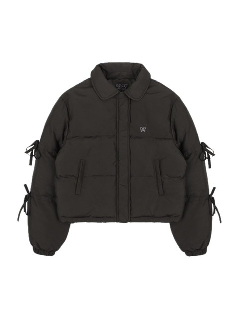 FANCY CLUB】RIBBON COLLAR SHORT PUFFER | OUR BRAND,FANCY
