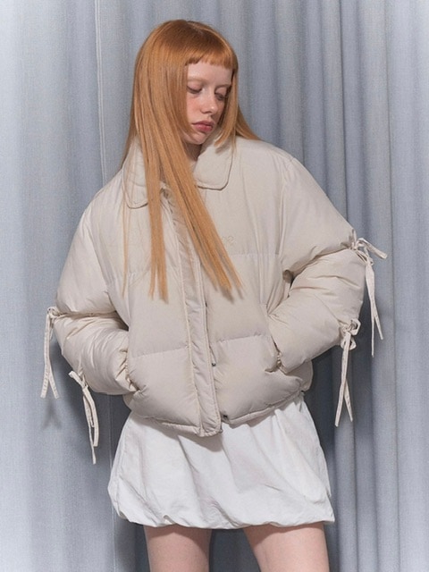 【FANCYCLUB】RIBBON COLLAR SHORT PUFFER / 追跡付 FANCY CLUB】RIBBON COLLAR SHORT PUFFER | OUR BRAND,FANCY