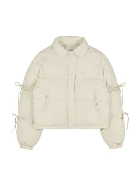 FANCY CLUB】RIBBON COLLAR SHORT PUFFER | OUR BRAND,FANCY