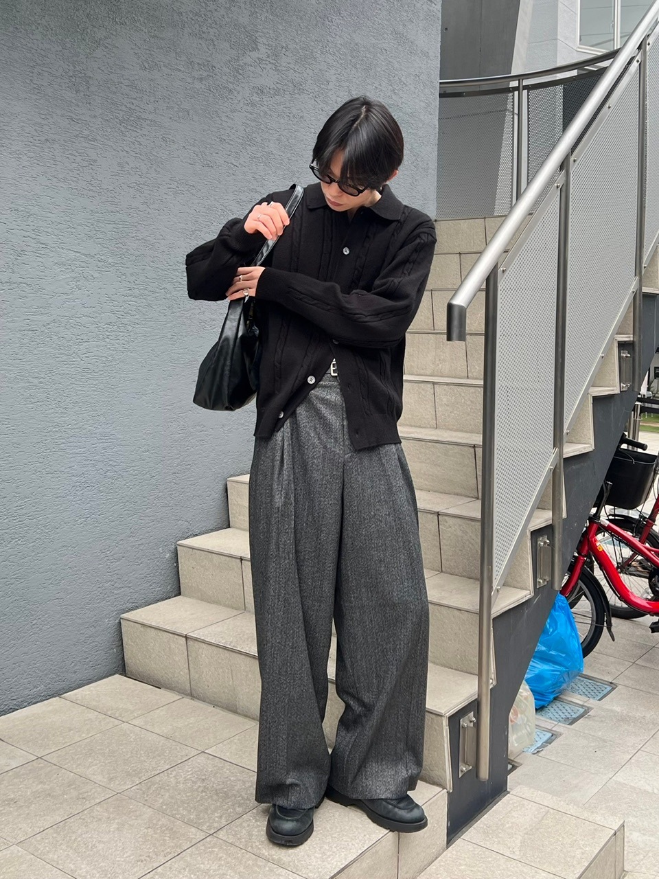 受注制【Chikashitsu +】cable lib knit cardigan (3color) | ITEM