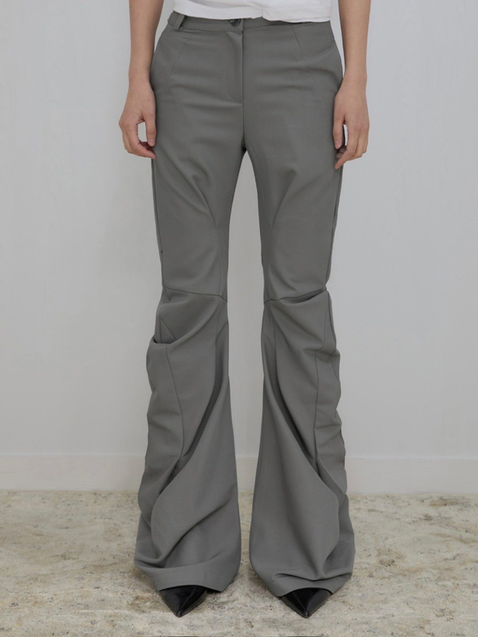 FLAREUP】Asymmetrical Drape Pants | OUR BRAND,FLAREUP