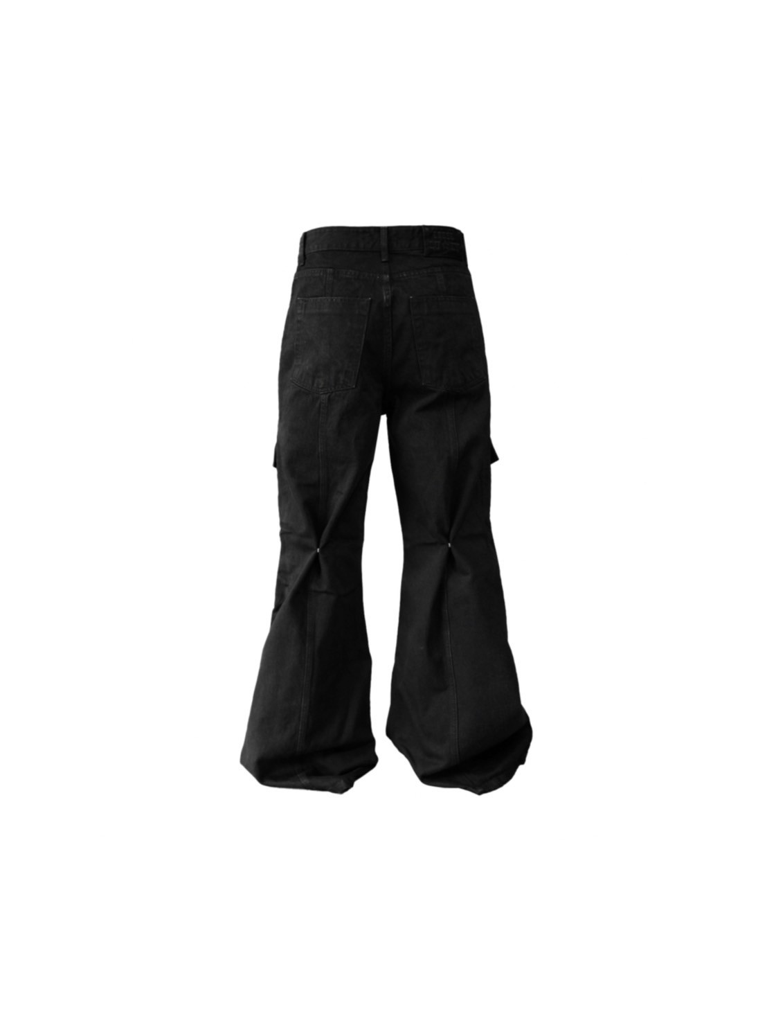 【関税込み】lesugiatelier ブラック ワイドレッグ カーゴパンツ IFEELLUCKY】Wide leg stud cargo pants / 【アイフィール