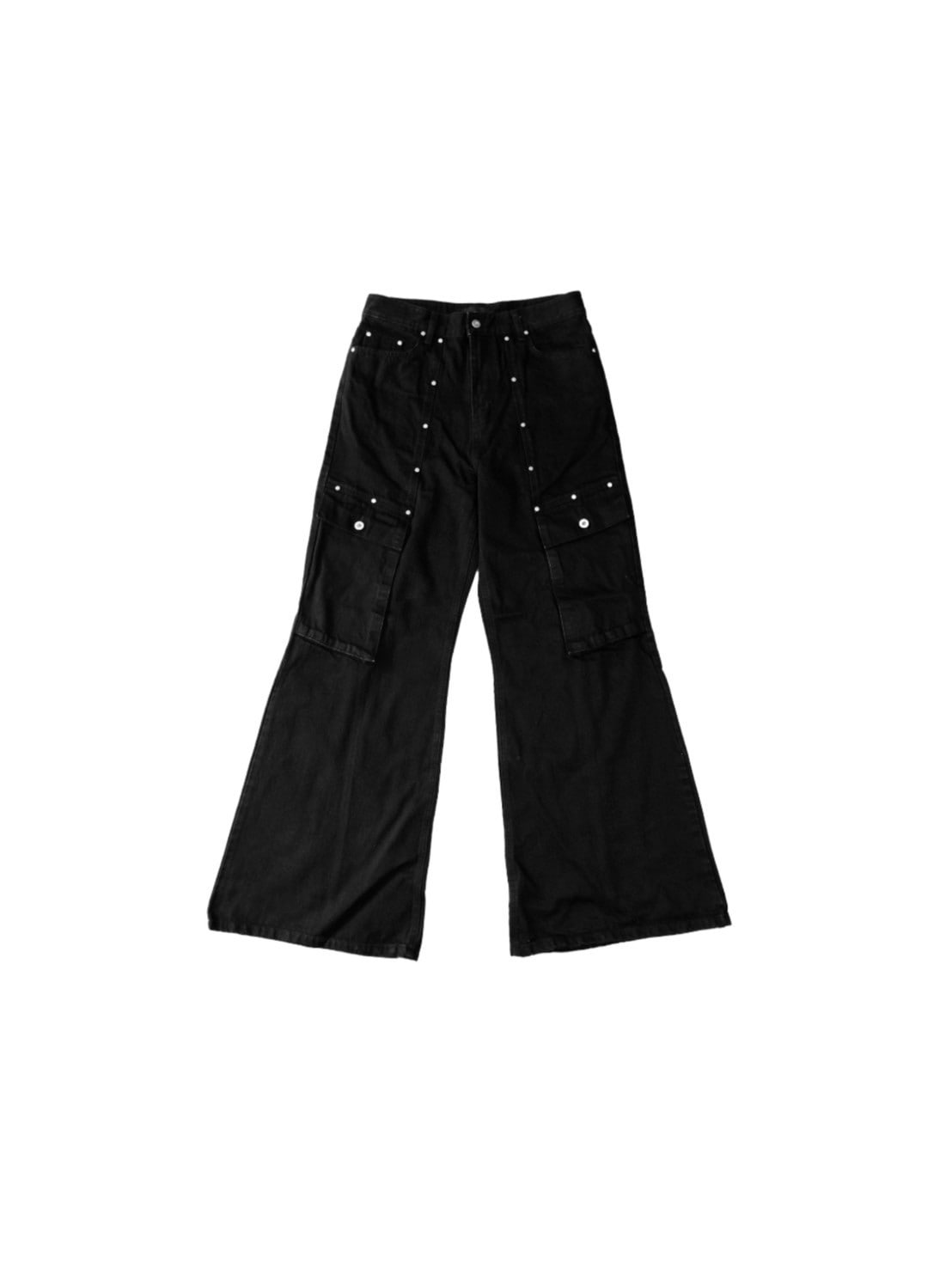 SALE【AMI】ワイドレッグ カーゴ パンツ IFEELLUCKY】Wide leg stud cargo pants / 【アイフィール
