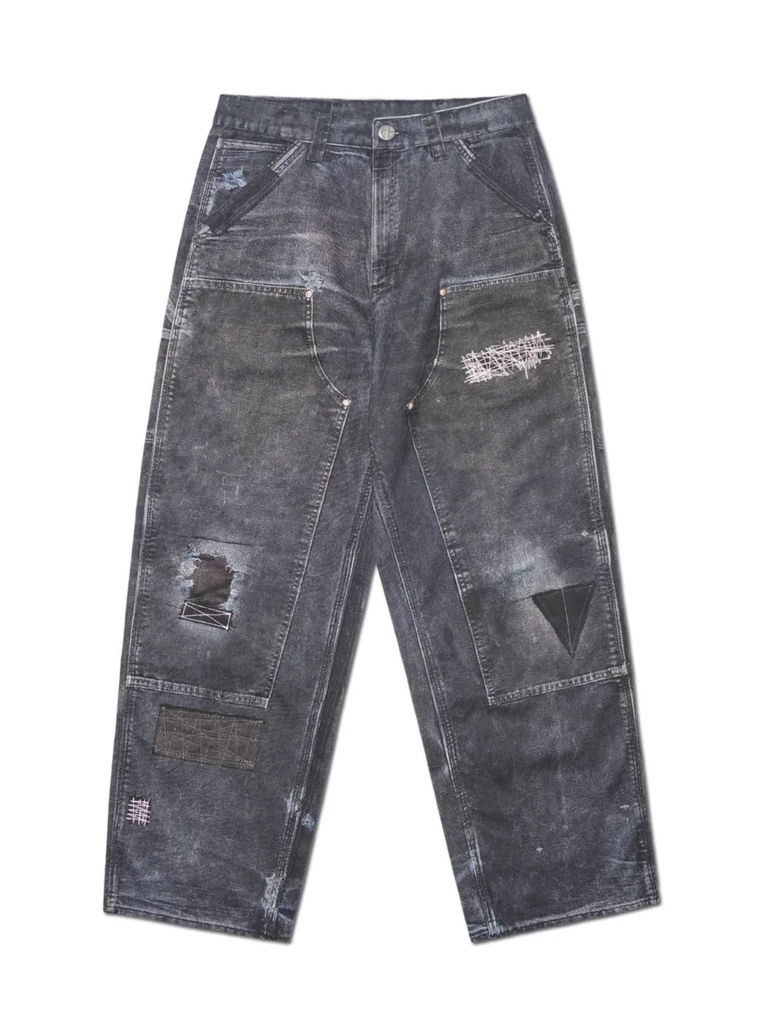 【NOMANUAL】PRINTED DOUBLE KNEE PANTS