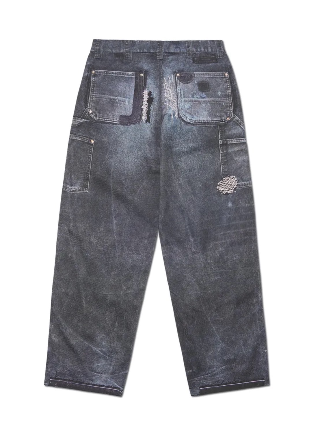 【NOMANUAL】PRINTED DOUBLE KNEE PANTS