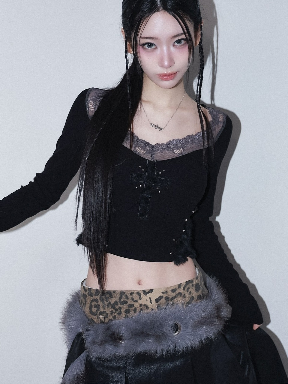 CHERRYQUIRI】cross patch lace sleeve | OUR BRAND,CHERRYQUIRI