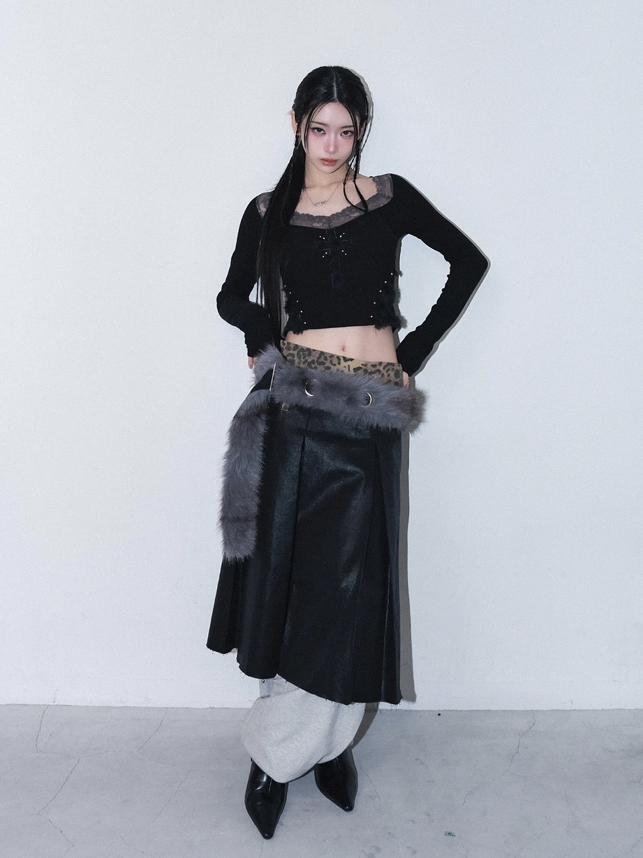 レディースウェア churi. CHERRYQUIRI】cross patch lace sleeve | OUR BRAND,CHERRYQUIRI