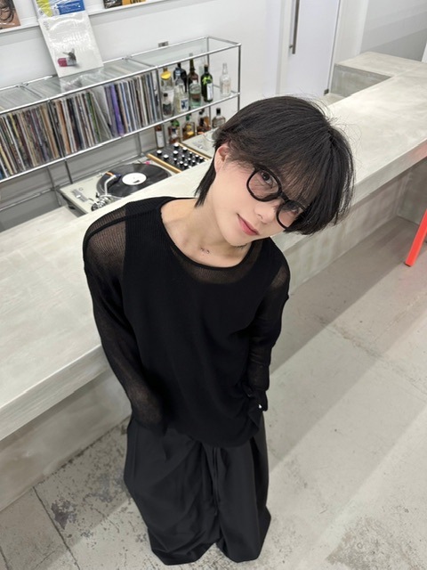 トップス LUV CODE y2k neck rib knit LUV CODE】see-through knit (3color) | OUR BRAND,LUV CODE