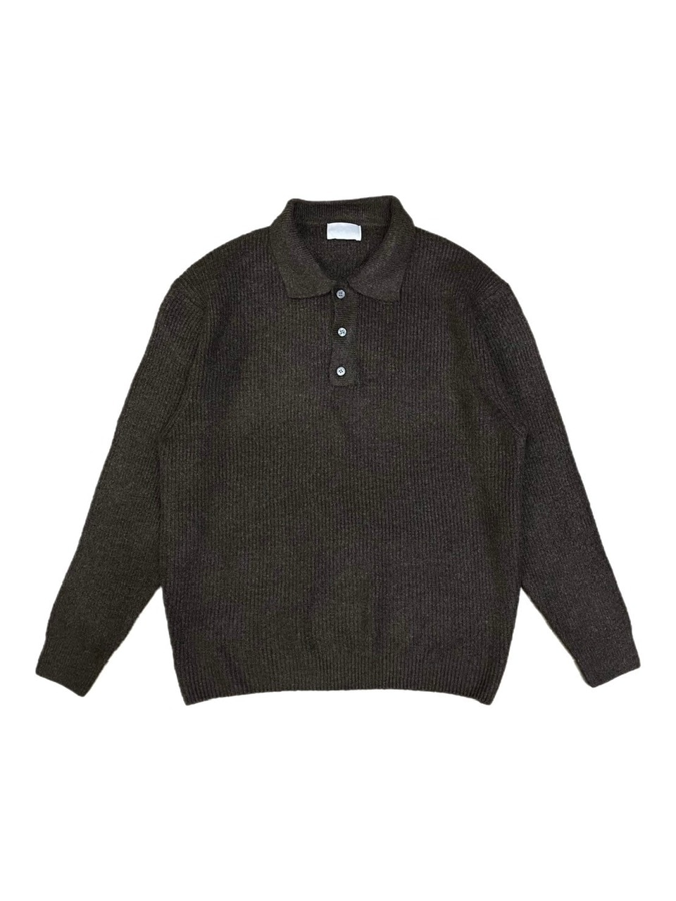 2025年新作 受注制【Chikashitsu +】wool touch lib knit polo (4color トップス