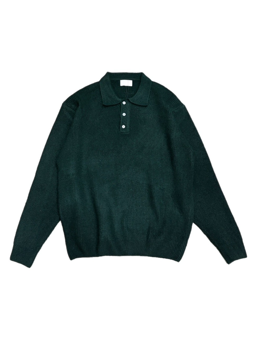 受注制【Chikashitsu +】wool touch lib knit polo (4color