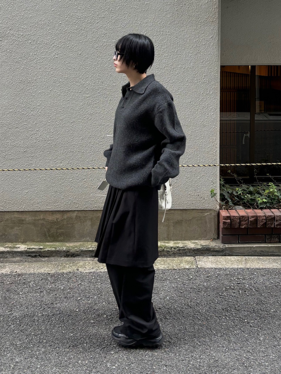 受注制【Chikashitsu +】wool touch lib knit polo (4color