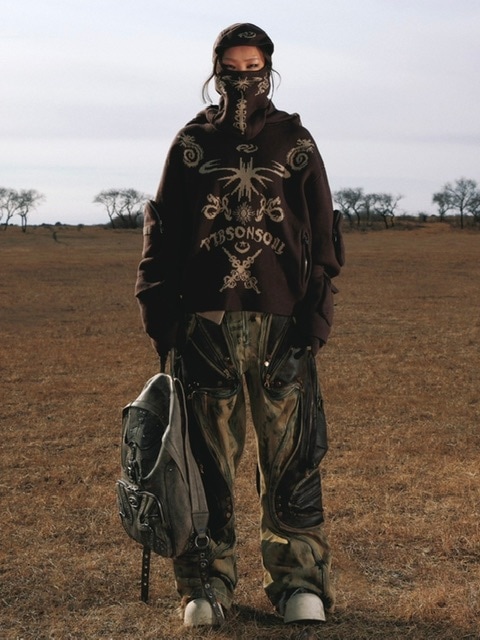 PERSONSOUL】Leather Dirty Jeans | OUR BRAND,PERSONSOUL