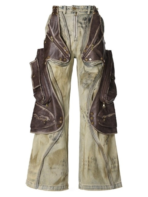 PERSONSOUL Leather Dirty Jeans ジーンズ PERSONSOUL】Leather Dirty Jeans | OUR BRAND,PERSONSOUL