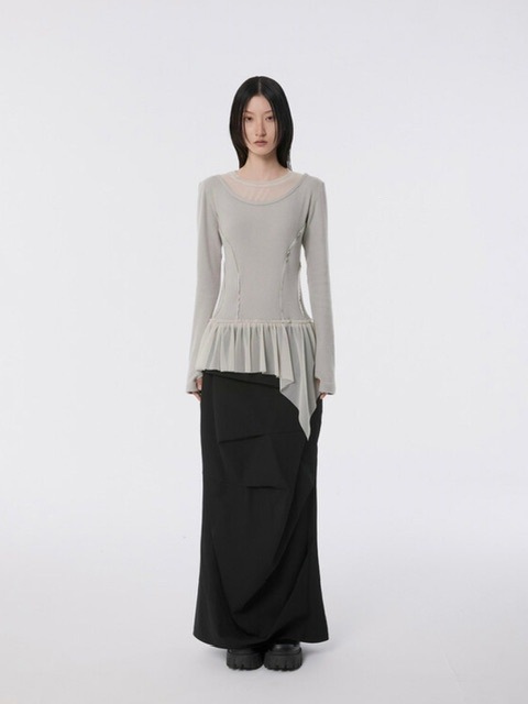 FLAREUP】Layered Lace Frill Long Sleeve | OUR BRAND,FLAREUP