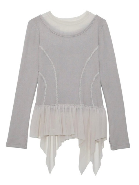 FLAREUP】Layered Lace Frill Long Sleeve | OUR BRAND,FLAREUP