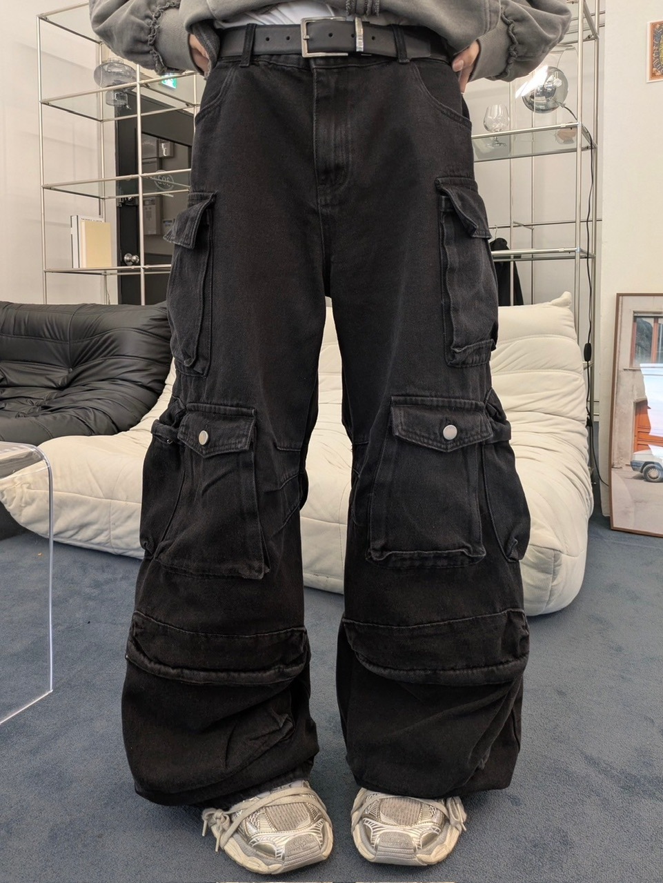受注制【LUV CODE】pocket denim cargo pants | OUR BRAND,LUV CODE