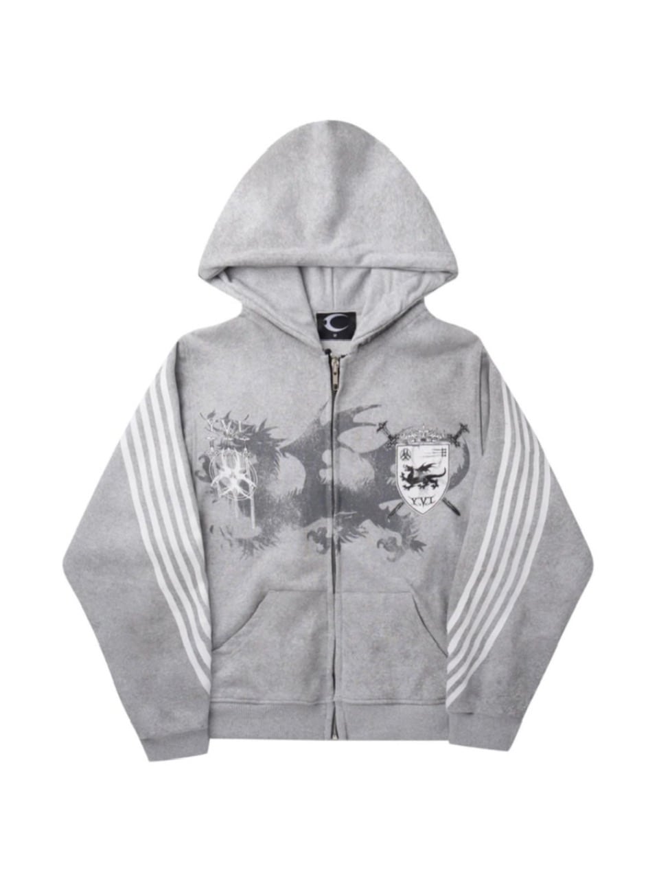 Cozy world Wide】ROYAL KNIGHT CLUB WAXED - HOODZIP | OUR