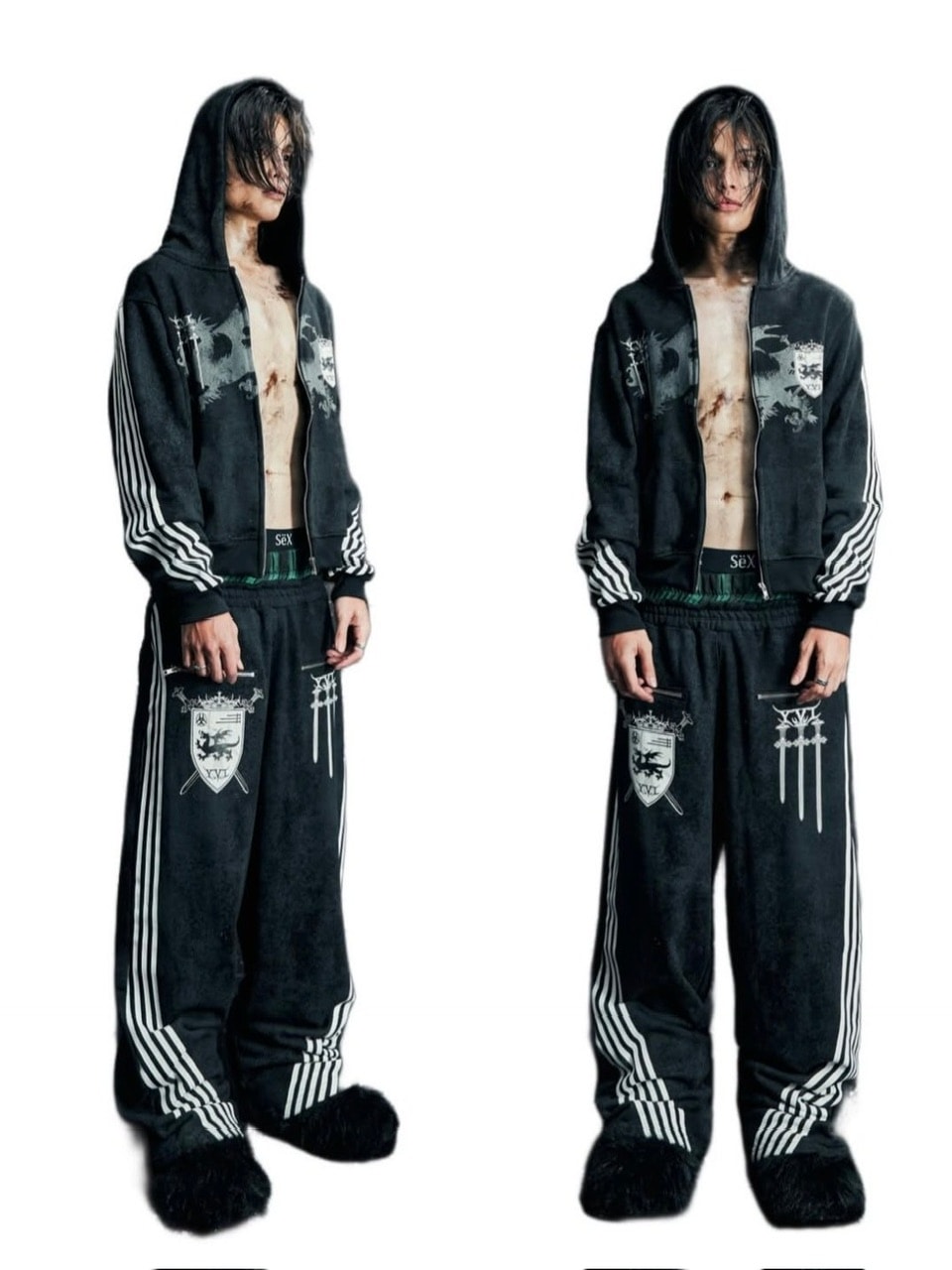 12/8 21:00再販【Cozy world Wide】ROYAL KNIGHT CLUB WAXED - HOODZIP