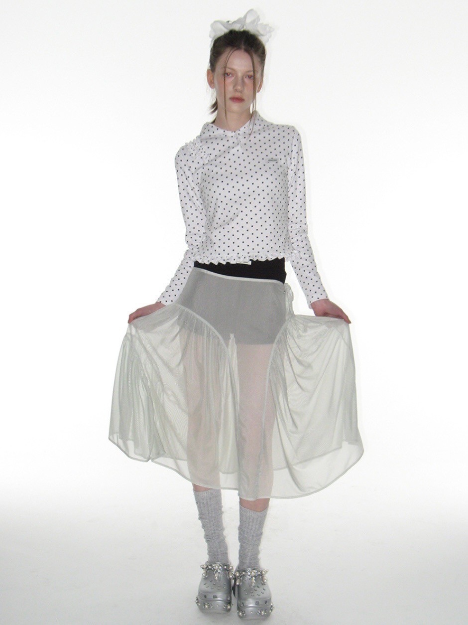 CRANK】SHEER FRILL LAYERED SKIRT | OUR BRAND,CRANK | PRESSING WEB SHOP