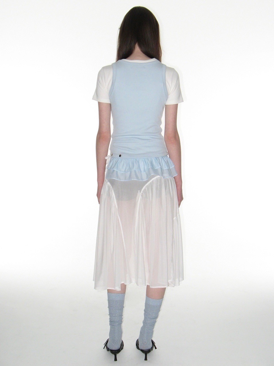 CRANK】SHEER FRILL LAYERED SKIRT | OUR BRAND,CRANK | PRESSING WEB SHOP