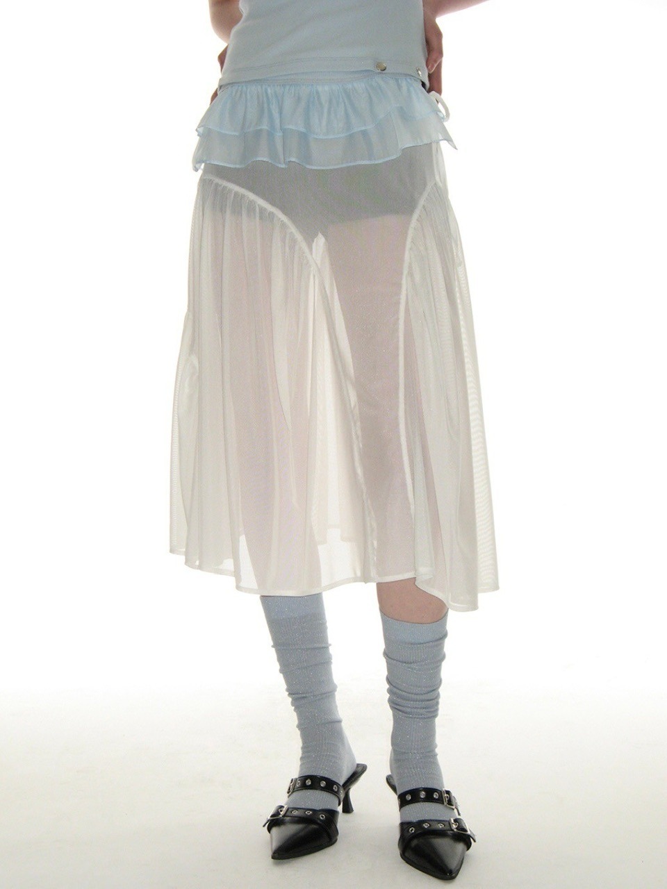 CRANK】SHEER FRILL LAYERED SKIRT | OUR BRAND,CRANK | PRESSING WEB SHOP
