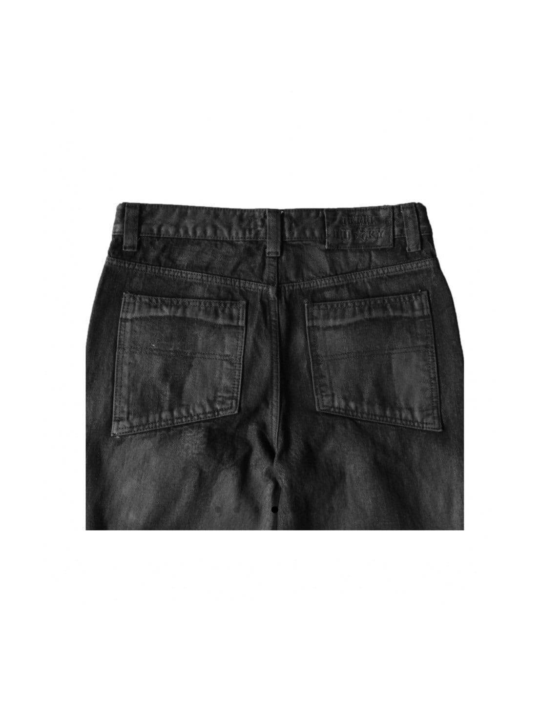 デニム・ジーパン Shirring bootscut pants BLACK IFEELLUCKY】Denim Bootscut pants / 【アイフィールラッキー