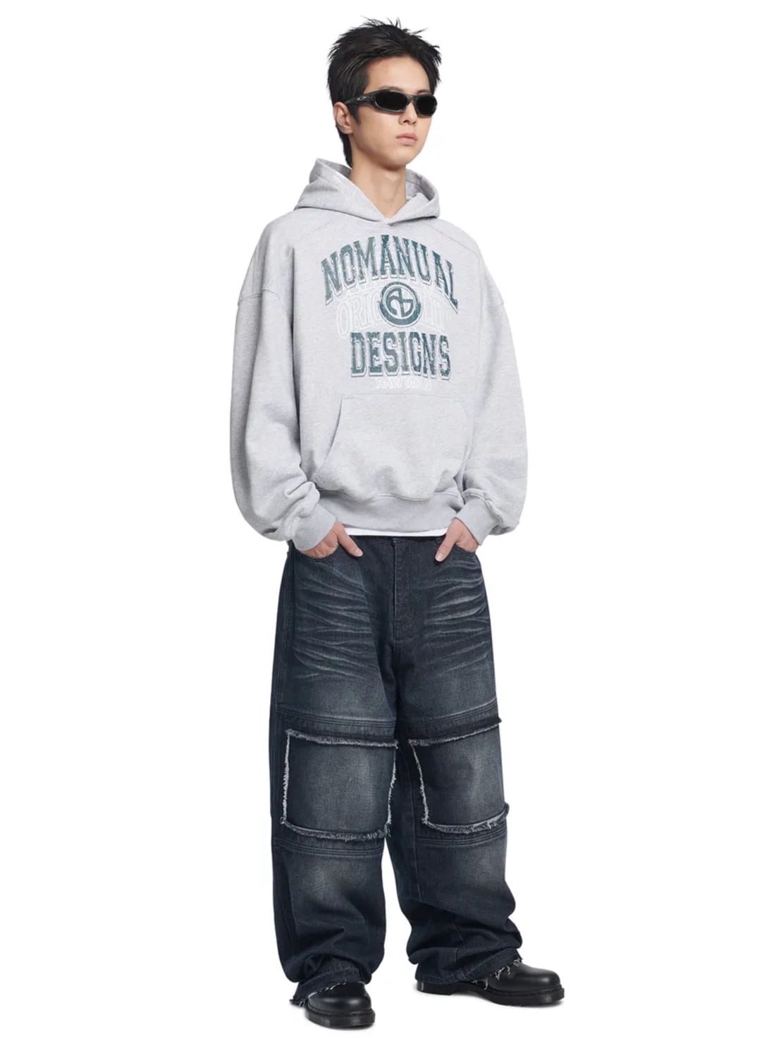 【NOMANUAL】LAYERED ARCH GRAPHIC HOODIE