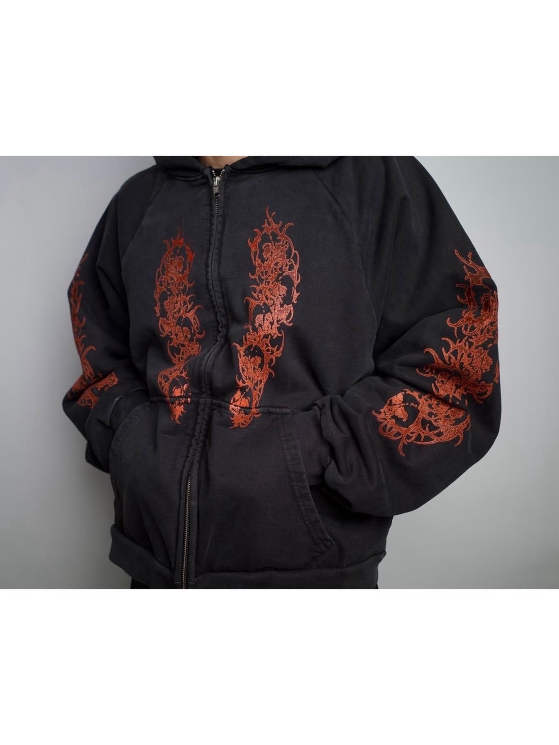 BASKETCASE】AFFLICTED, zip-up hoodie / 【バスケットケース
