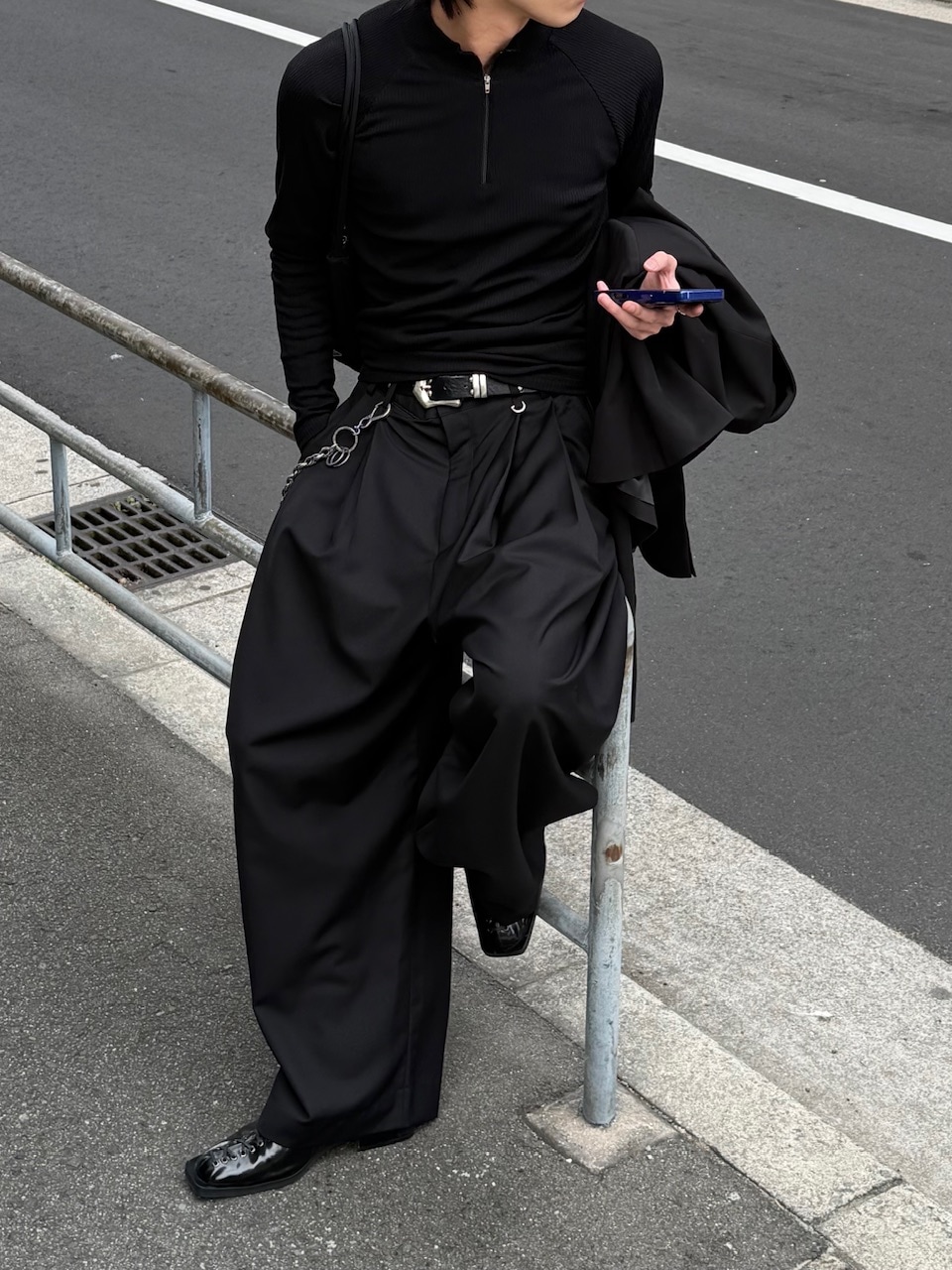 大阪店WEB限定受注制【Chikashitsu＋】mockneck zip long sleeve