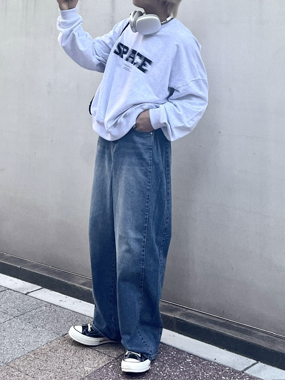 受注制【RENOL】denim wide pants (2color)