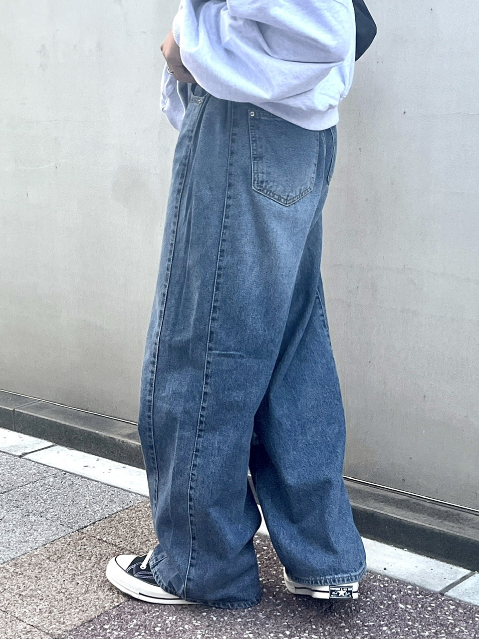 受注制【RENOL】denim wide pants (2color)