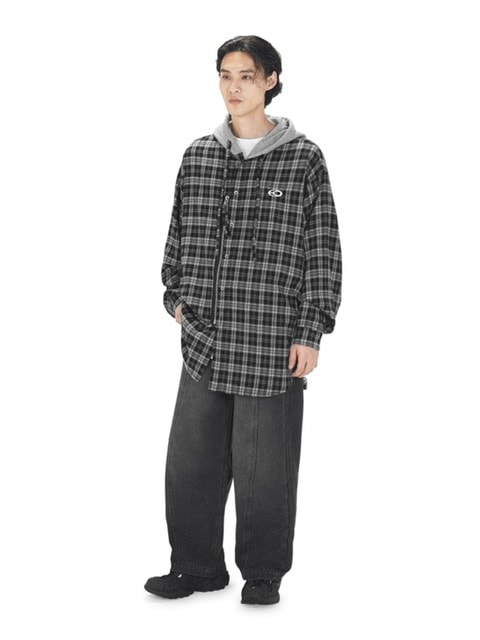 OY】S.L CHECK ZIPPER HOODIE SHIRTS | OUR BRAND,OY | PRESSING