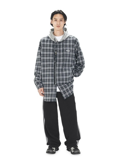 OY】S.L CHECK ZIPPER HOODIE SHIRTS | OUR BRAND,OY | PRESSING