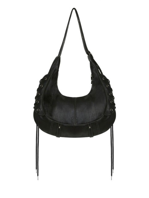 5/19再入荷【NOT KNOWING】HALFMOON MOTO CROSS BAG(POLYURETANE 5/19再入荷【NOT KNOWING】HALFMOON MOTO CROSS BAG(POLYURETANE