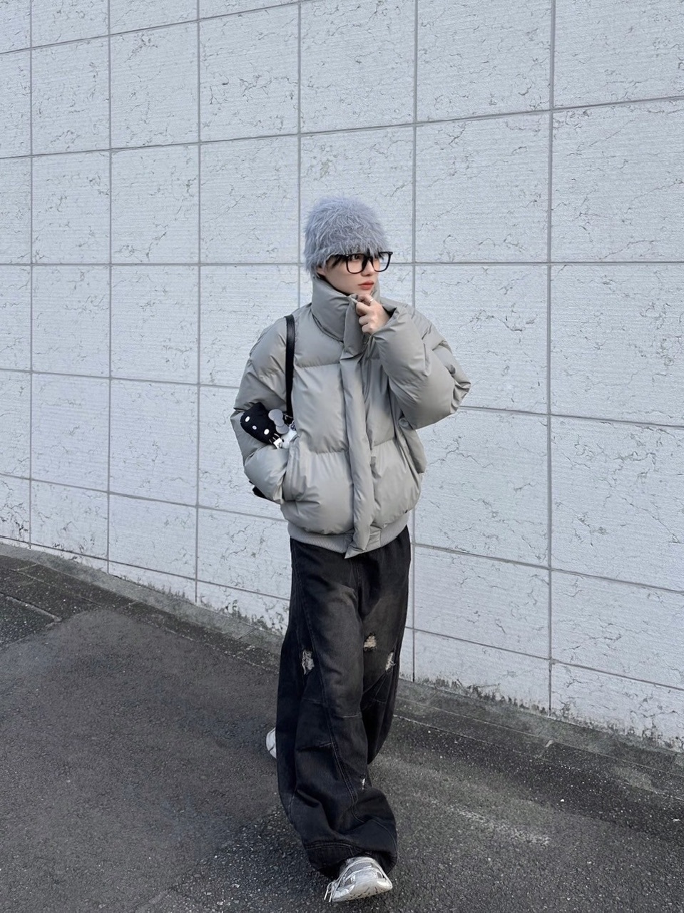 LUV CODE】point damage balloon denim pants | OUR BRAND,LUV
