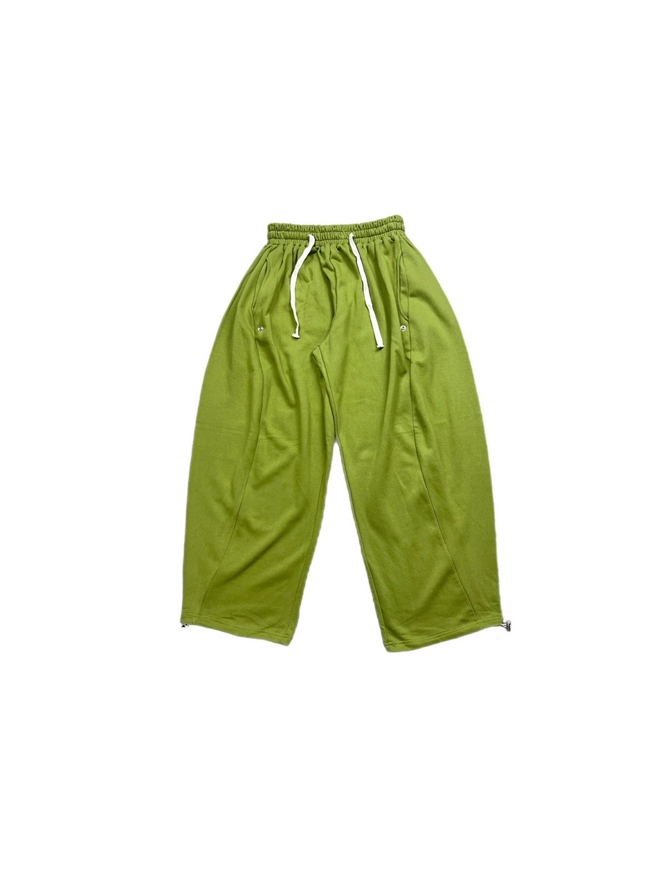 受注制【Chikashitsu +】side button balloon sweat pants (3color)